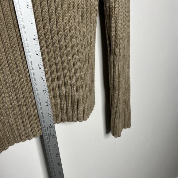 Abercrombie And Fitch Sweater Mens XL Tan Ribbed Knit Muscle Pullover Preppy Y2K - Picture 4 of 12